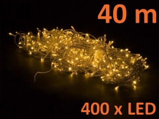 OEM M02044 Vánoční LED osvětlení 40 m, teple bílé, 400 diod