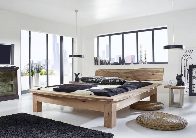 Masiv24 - METALL postel 180x200cm akátový nábytek