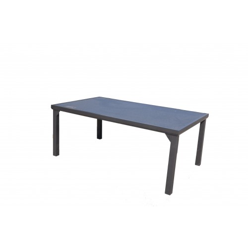 Zahradní stůl hliníkový 180x105 cm VADUZ černá deska stonetec