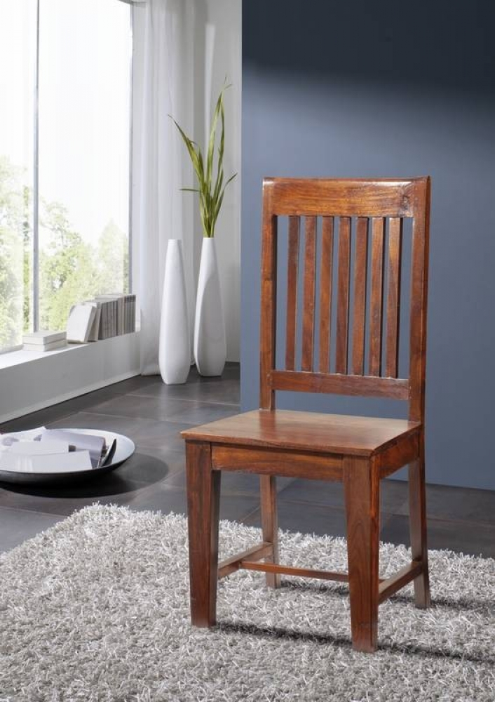 Masiv24 - Koloniální židle, široká opěrka, masivní akátové dřevo CAMBRIDGE