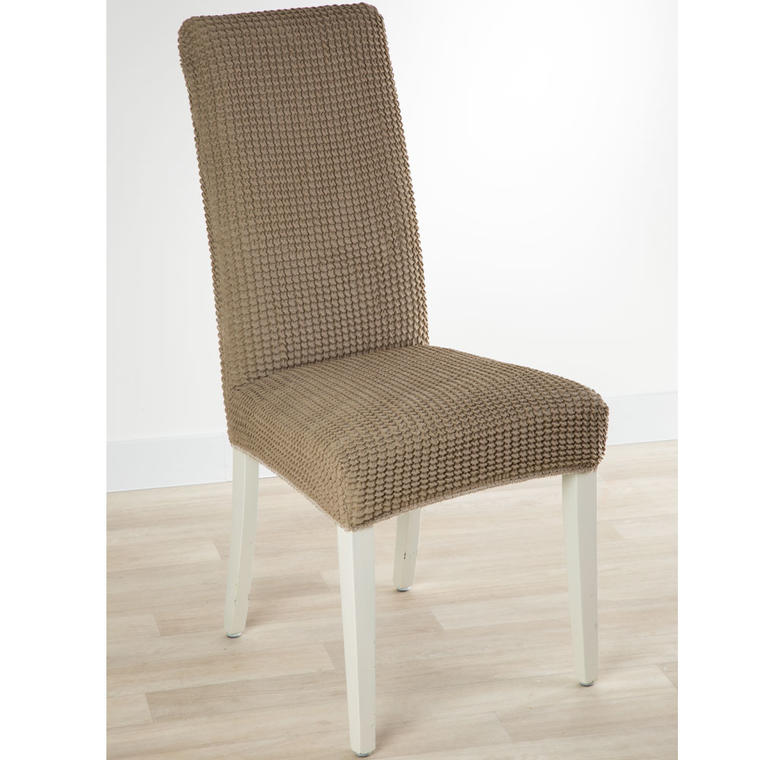 Nueva Textura decoDoma napínací potah strečový GLAMOUR oříškové židle s opěradlem 2 ks 40 x 40 x 60 cm