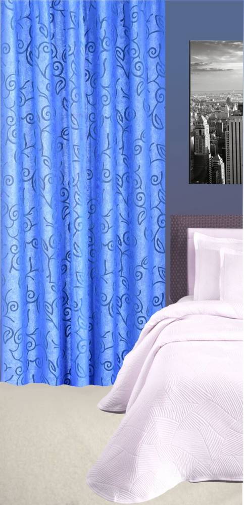 Forbyt, Závěs dekorační nebo látka, Tonia, modrá, 145 cm